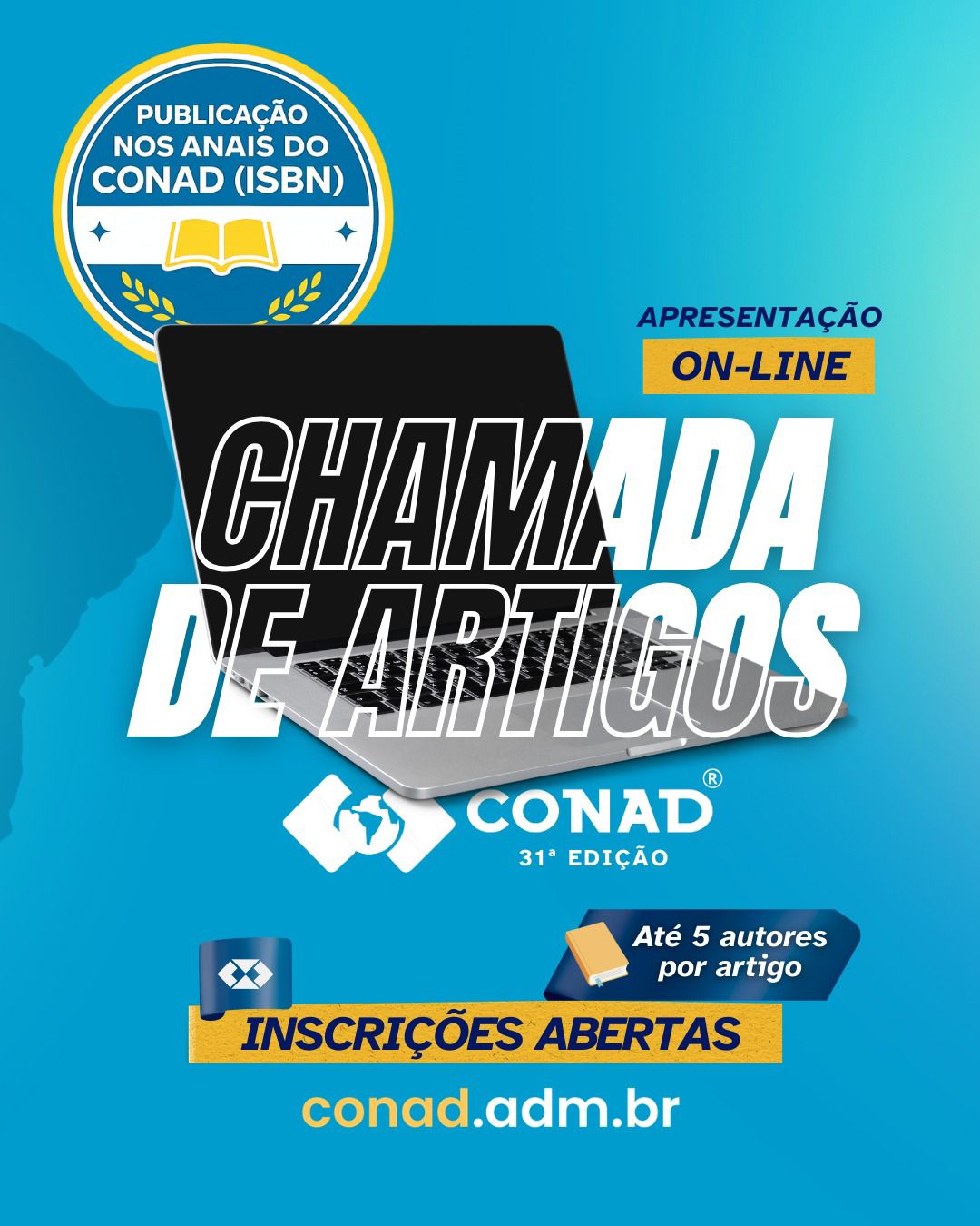 📢 Chamada de Artigos – CONAD 2026