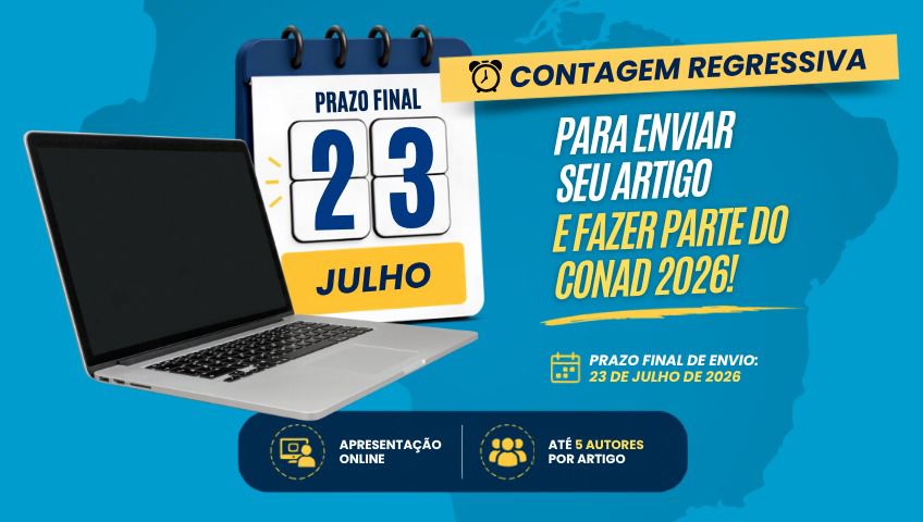 Últimos dias para Apresentação de Artigos no CONAD 2026