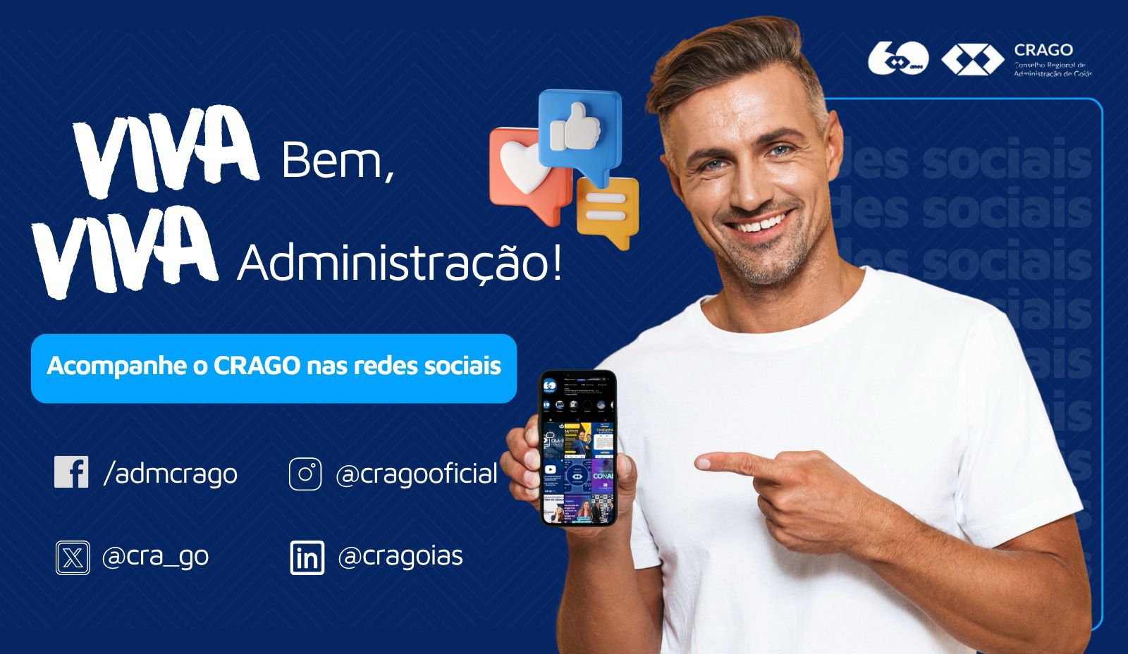 Acompanhe o CRAGO nas redes sociais