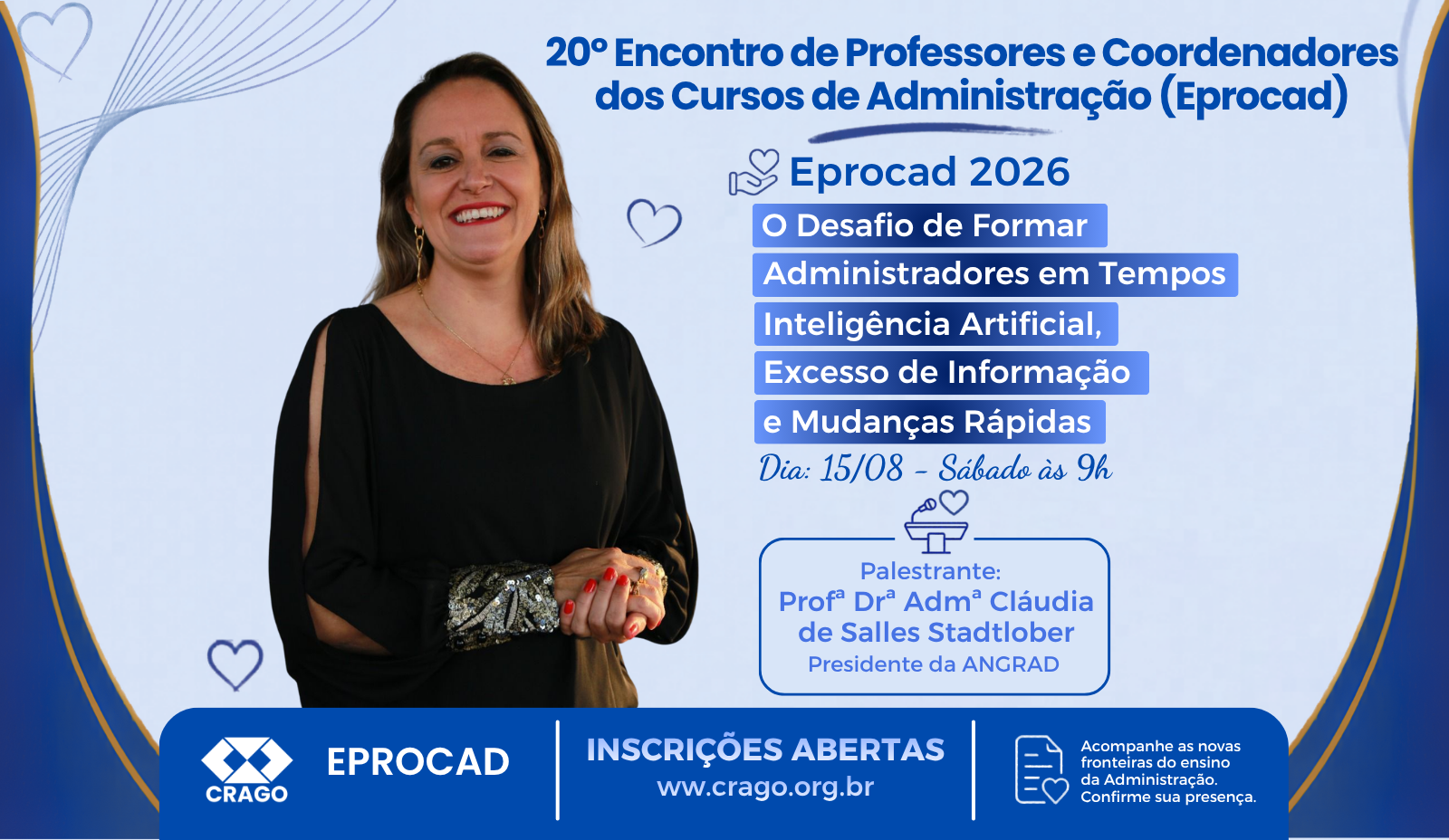 CRA de Goiás realiza 20º Eprocad em agosto, inscrições abertas!