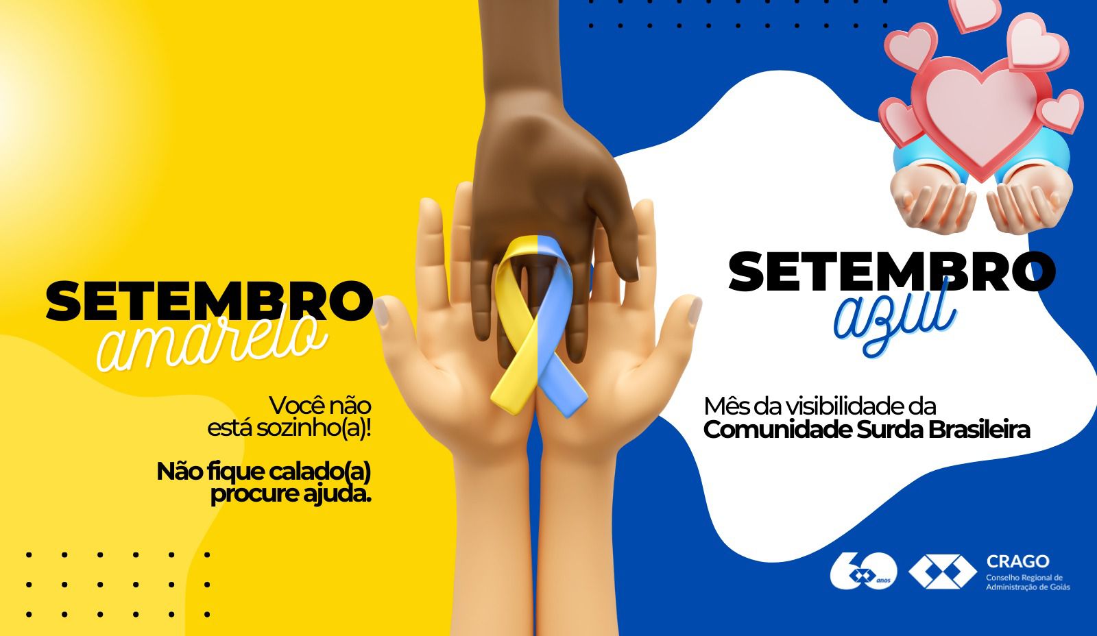 CRAGO adere as Campanhas Setembro Amarelo e Azul