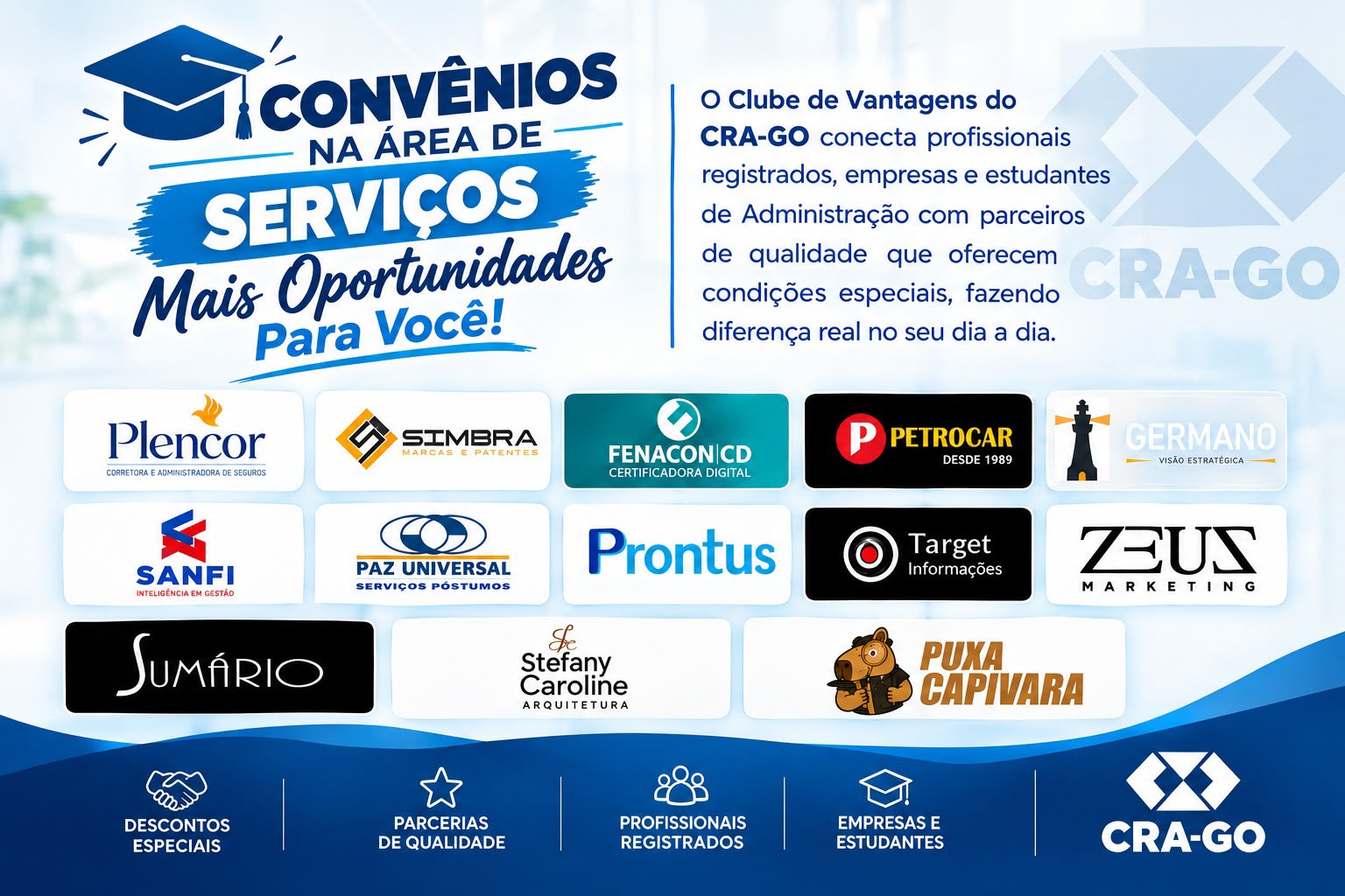 Benefícios que fazem a diferença: conheça os convênios do CRA-GO